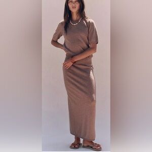 NWT Free People Free-est Isabella Sweeter Skirt Set In Caribou